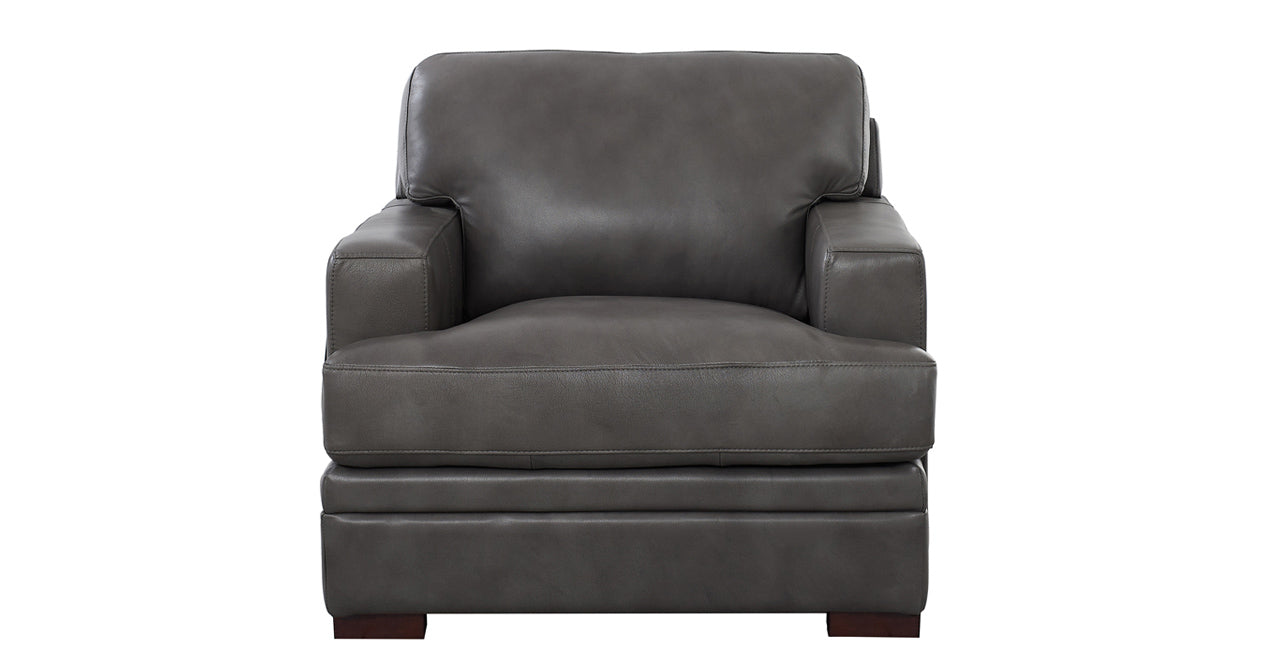 Georgia Leather Sofa Collection, Fossil Gray
